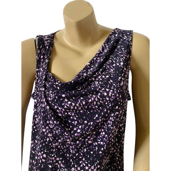 IVANKA TRUMP Womens Size Large Sleeveless Asymmetric Cowl Neck Tank Top Shirt - Picture 5 of 8